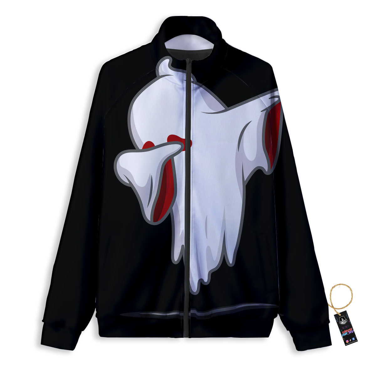 Cute Ghost Dap Print Track Jacket-grizzshop