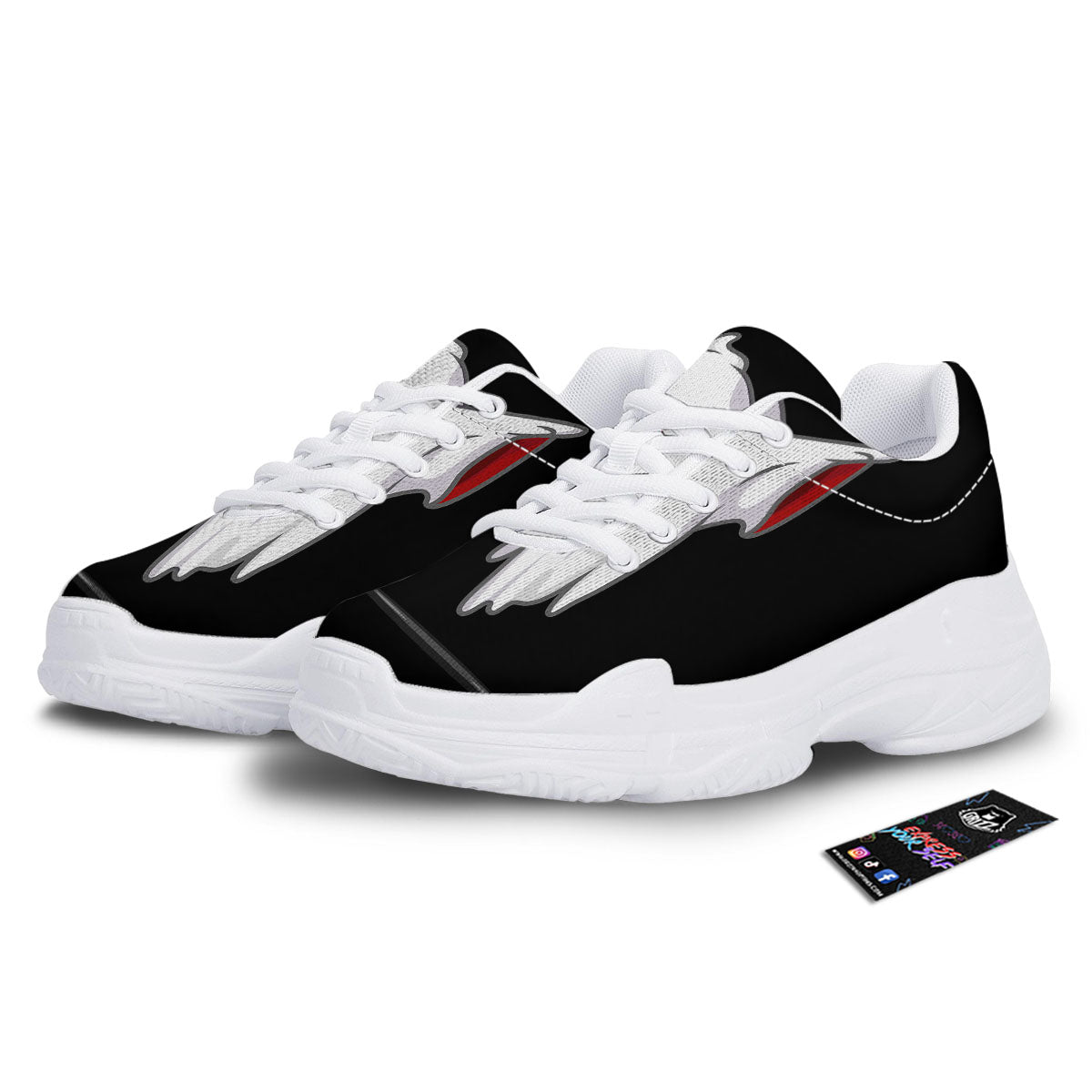 Cute Ghost Dap Print White Chunky Shoes-grizzshop