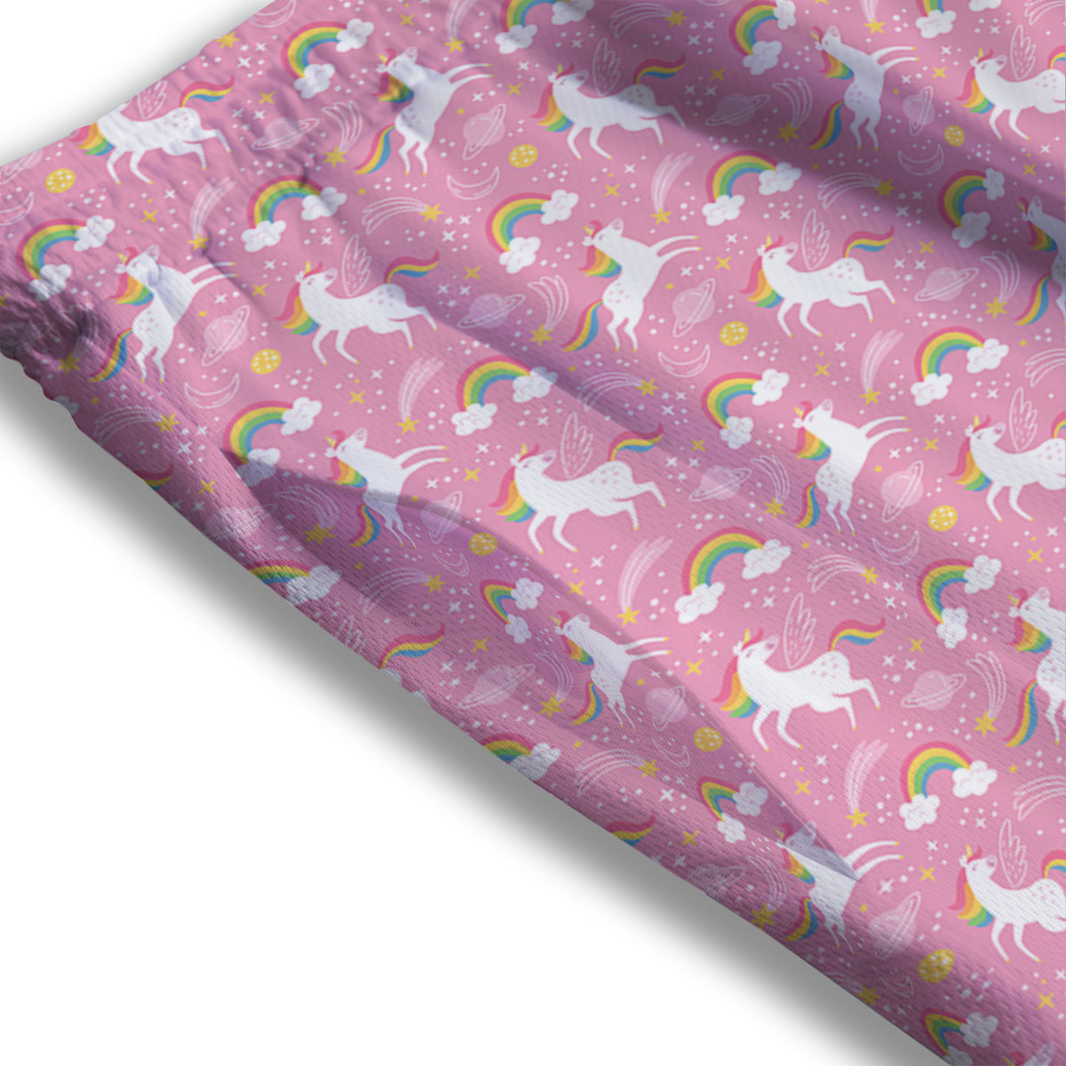 Cute Girly Unicorn Print Pattern Mesh Shorts