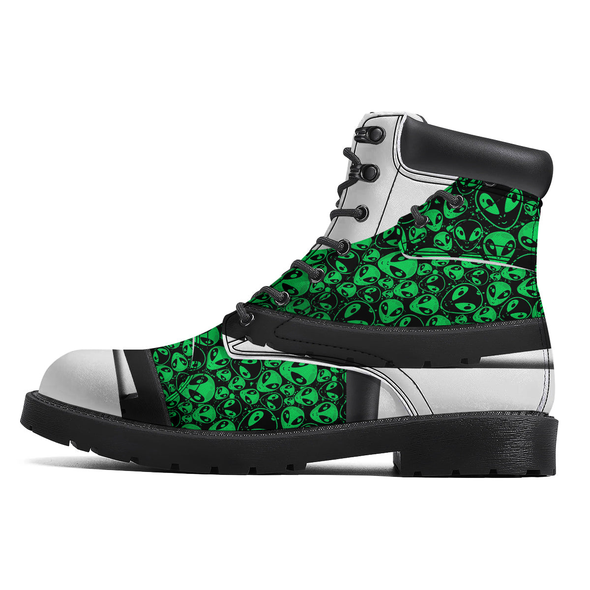 Cute Green Alien Print Pattern Boots-grizzshop