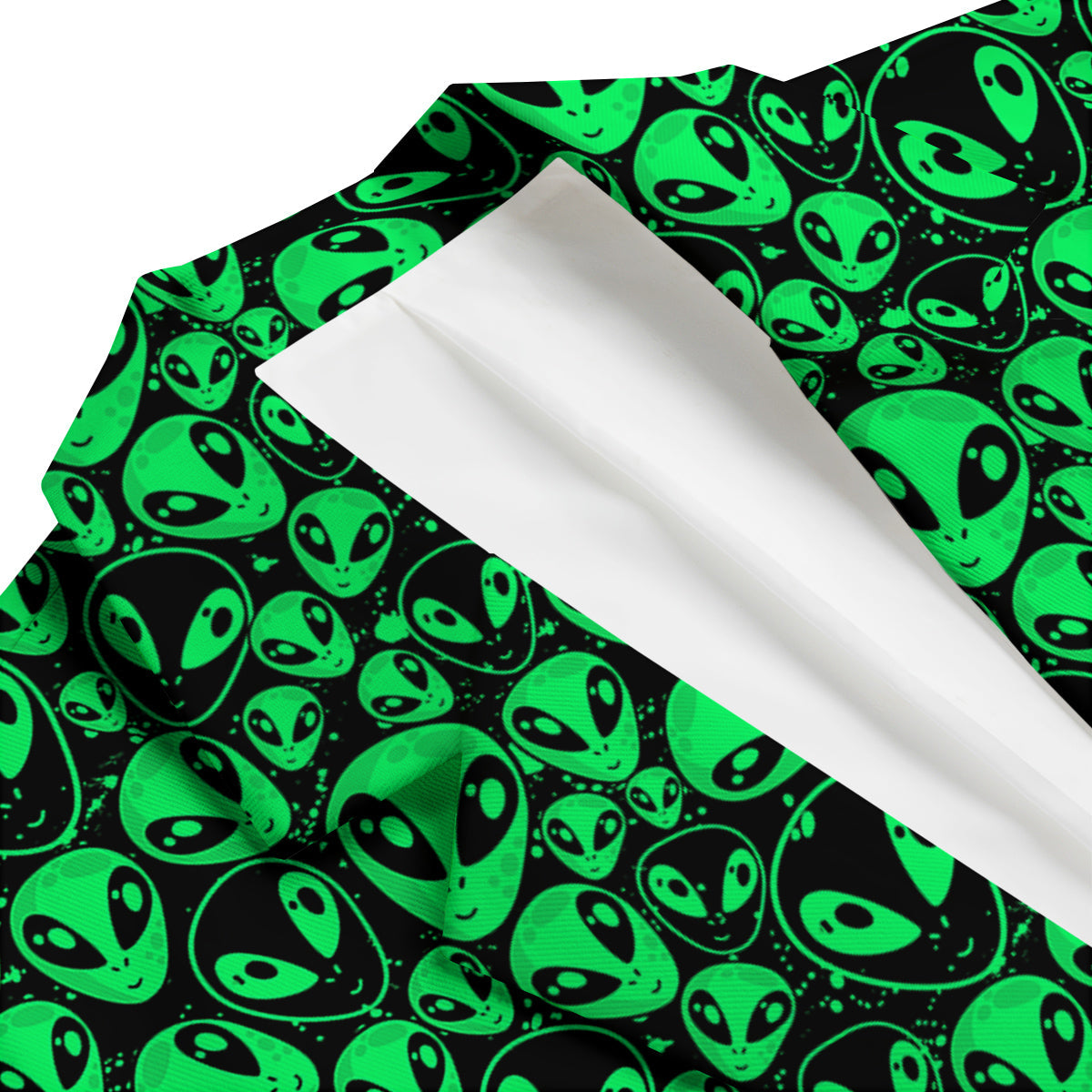 Cute Green Alien Print Pattern Men's Blazer-grizzshop