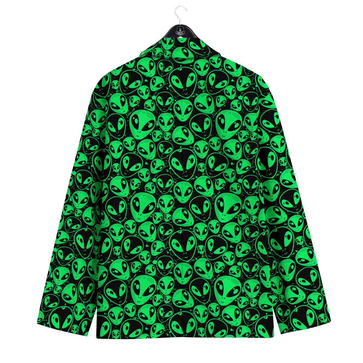 Cute Green Alien Print Pattern Men's Sport Coat-grizzshop