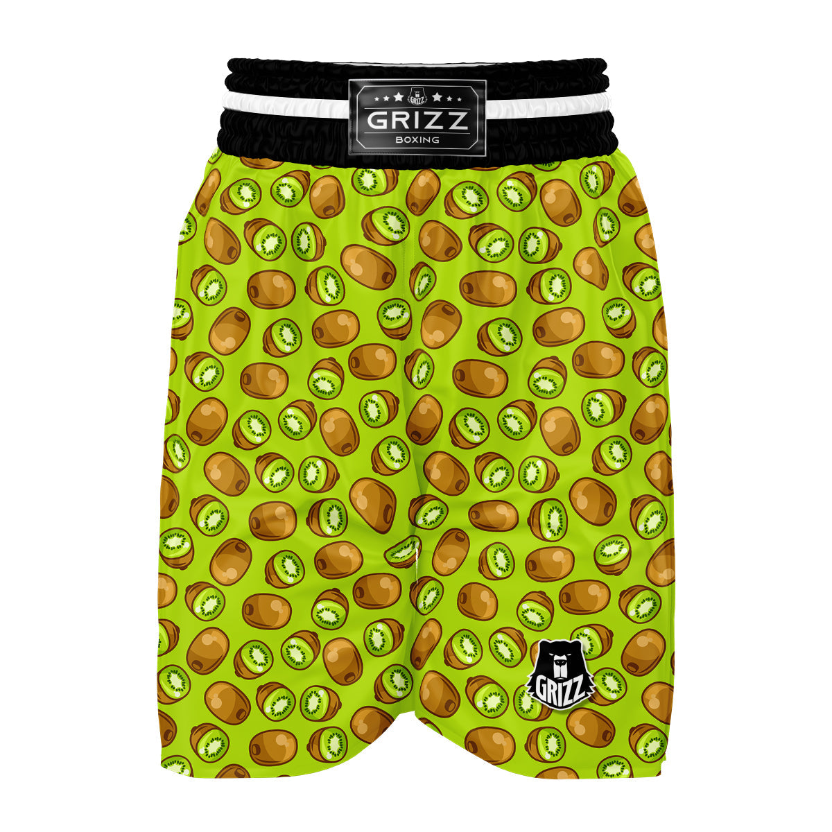 Cute Green Kiwi Print Pattern Boxing Shorts-grizzshop