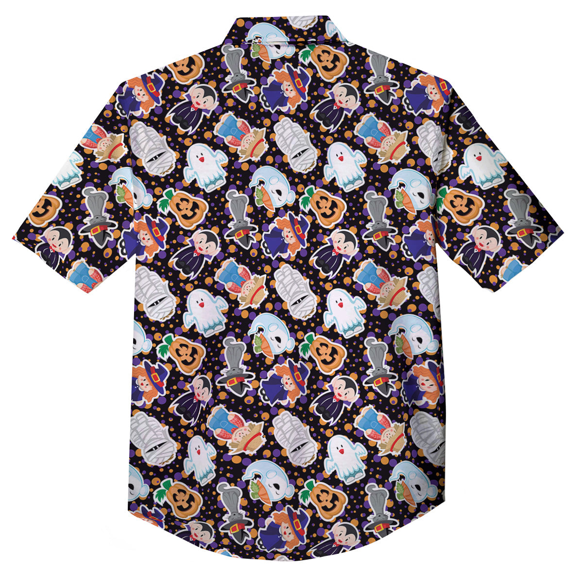 Cute Halloween Print Pattern Button Up Shirt-grizzshop