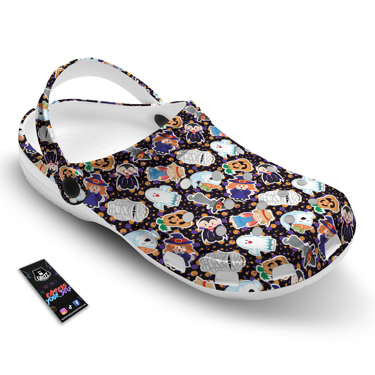 Cute Halloween Print Pattern Clog-grizzshop
