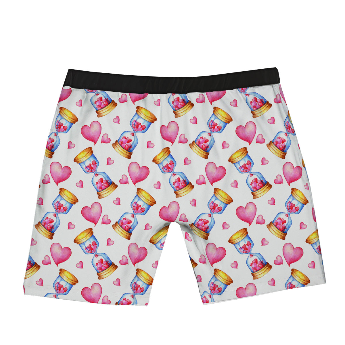 Cute Hourglass Hearts Print Pattern Boxer Briefs-grizzshop