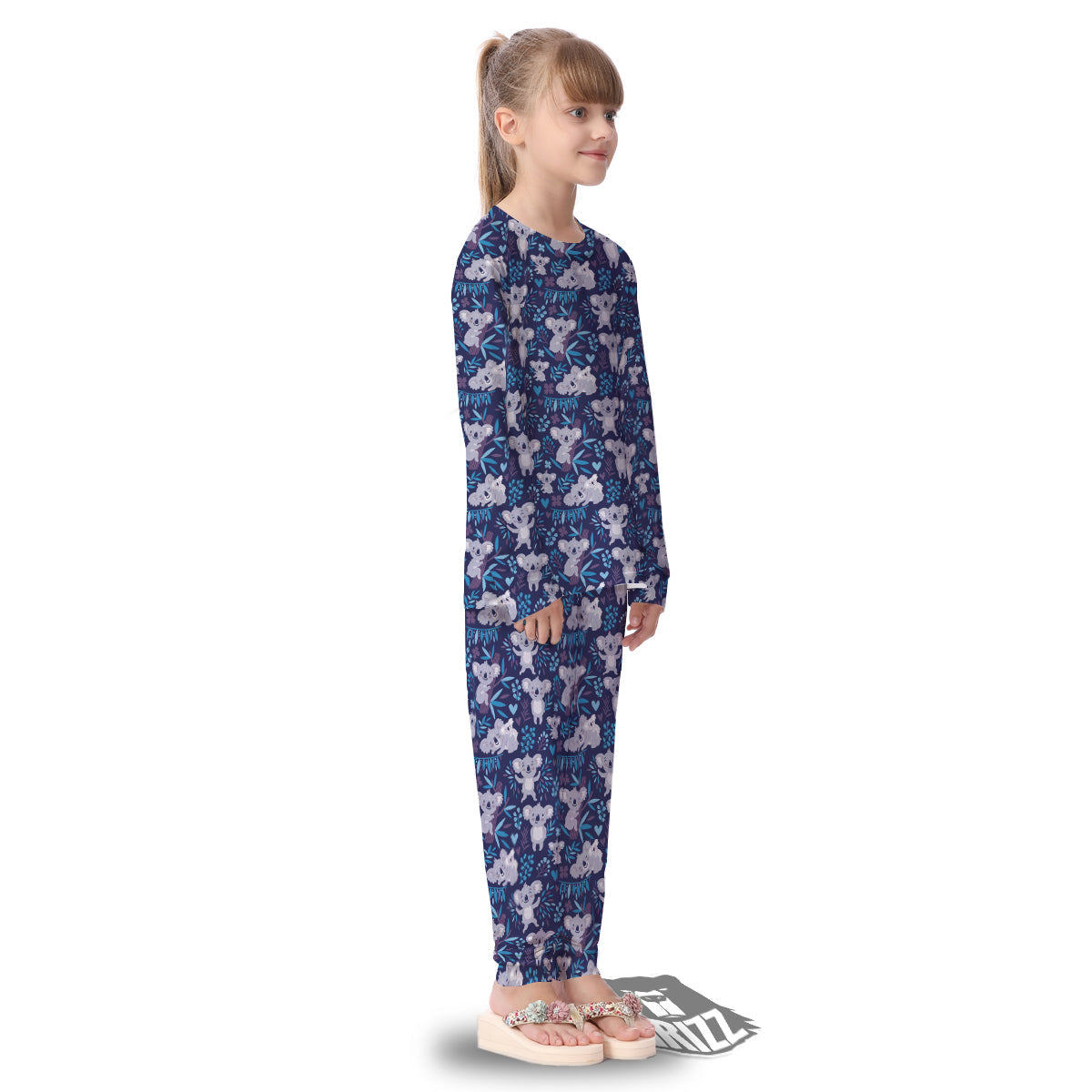 Cute Koala Print Pattern Kid's Pajamas-grizzshop
