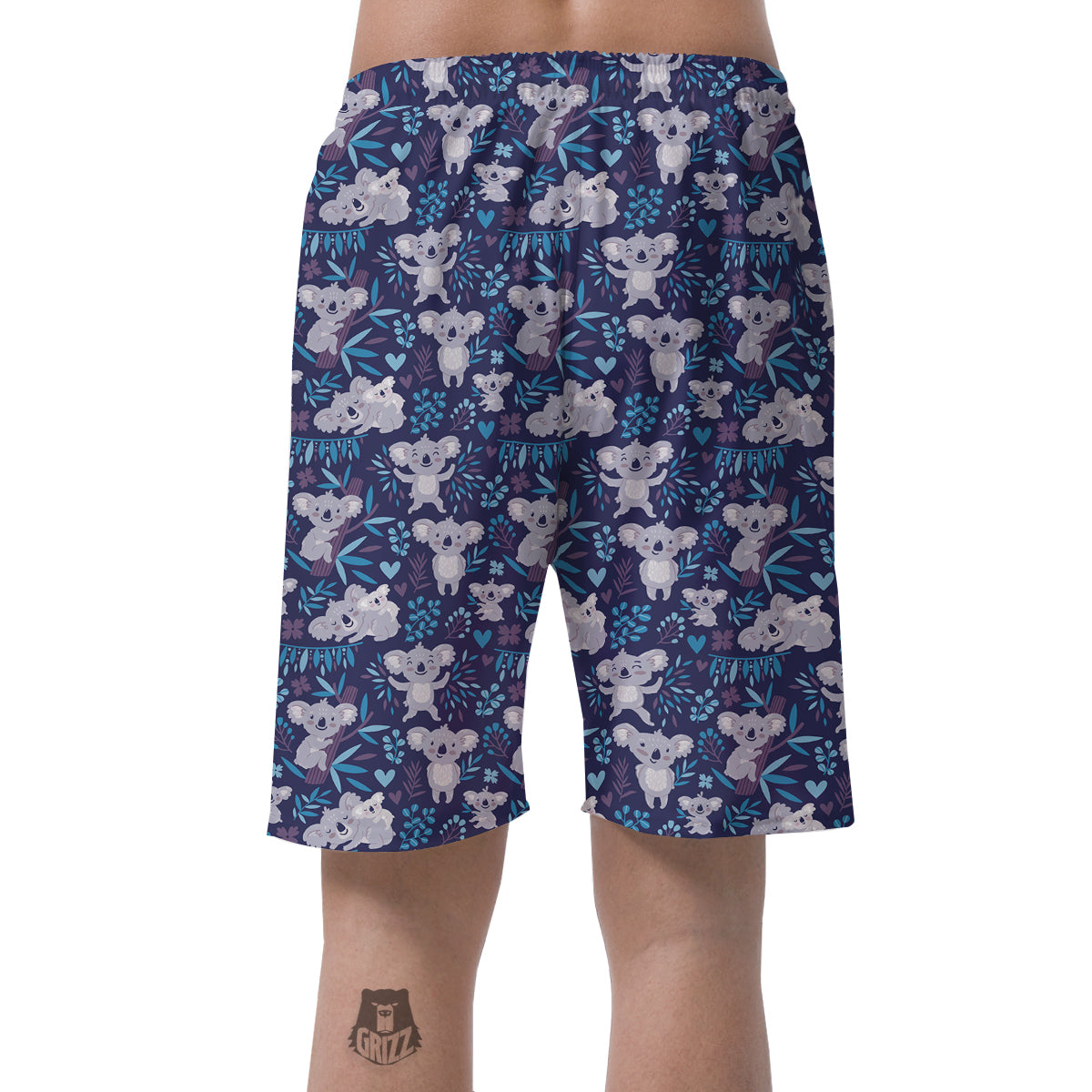 Cute Koala Print Pattern Men's Shorts-grizzshop