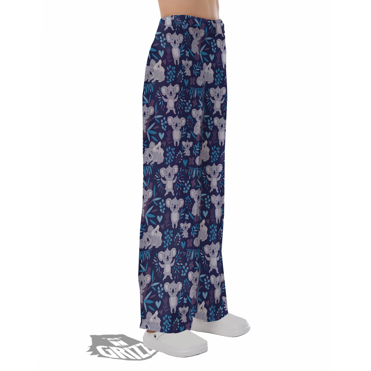 Cute Koala Print Pattern Pajama Pants-grizzshop