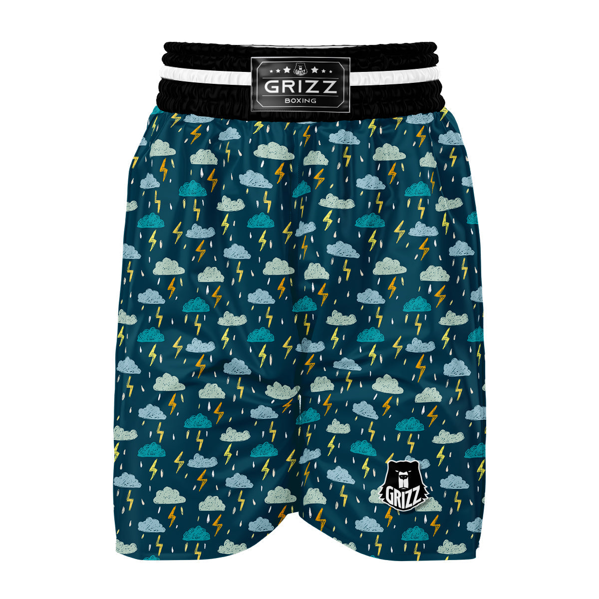 Cute Lightning Storm Print Pattern Boxing Shorts-grizzshop