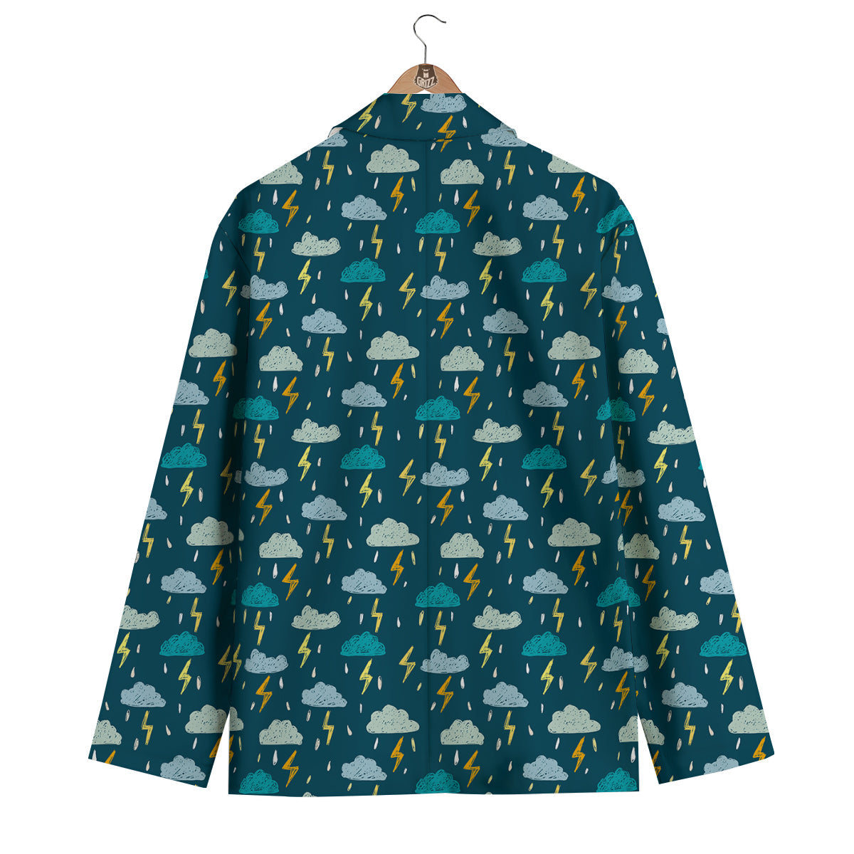 Cute Lightning Storm Print Pattern Men's Blazer-grizzshop