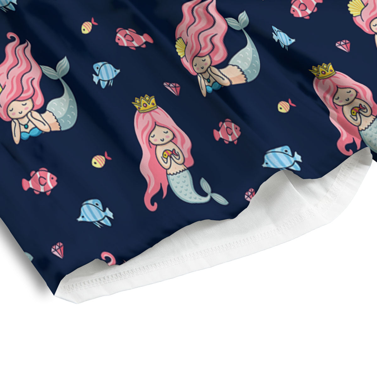 Cute Little Mermaid Print Pattern Men's Athletic Shorts