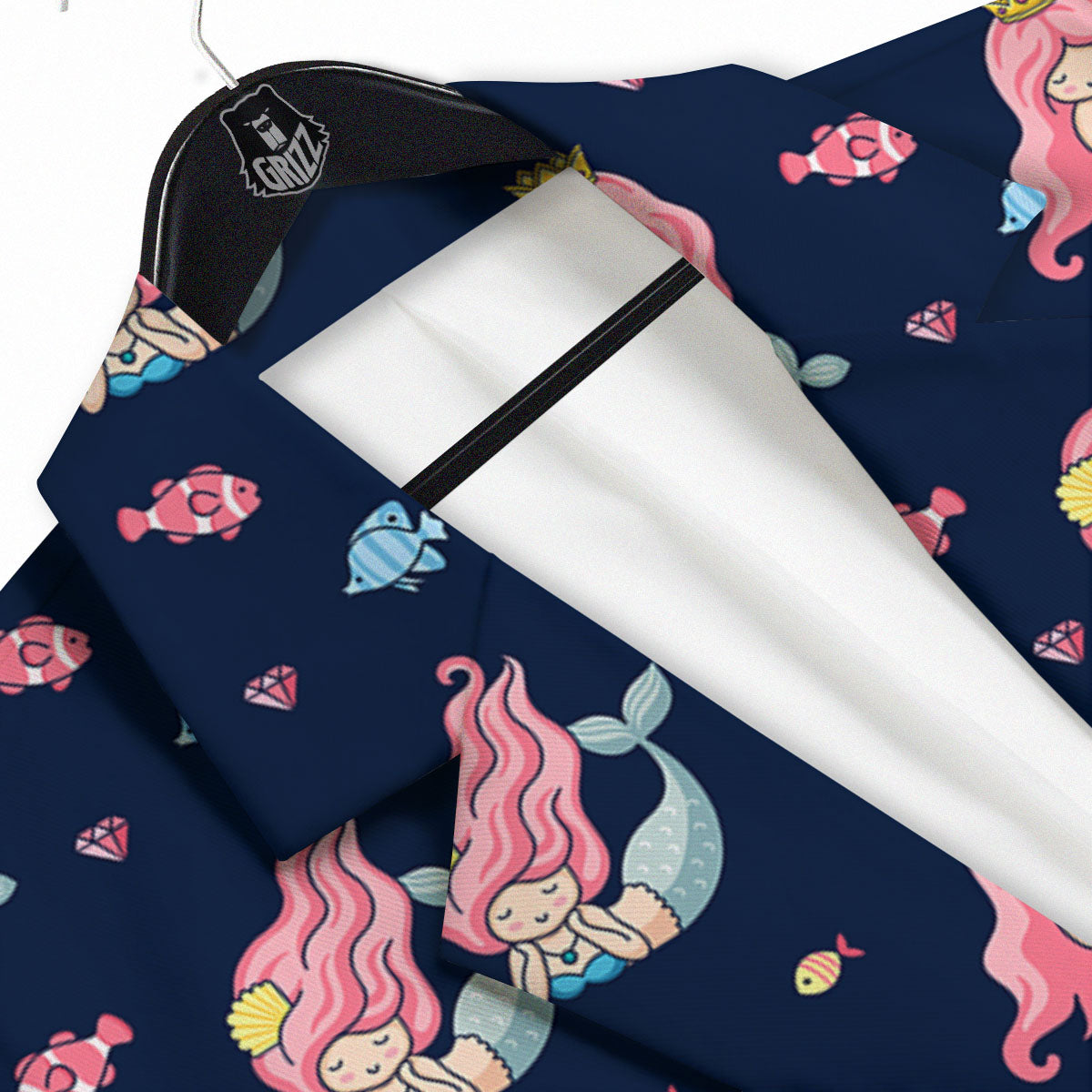 Cute Little Mermaid Print Pattern Men's Sport Coat-grizzshop