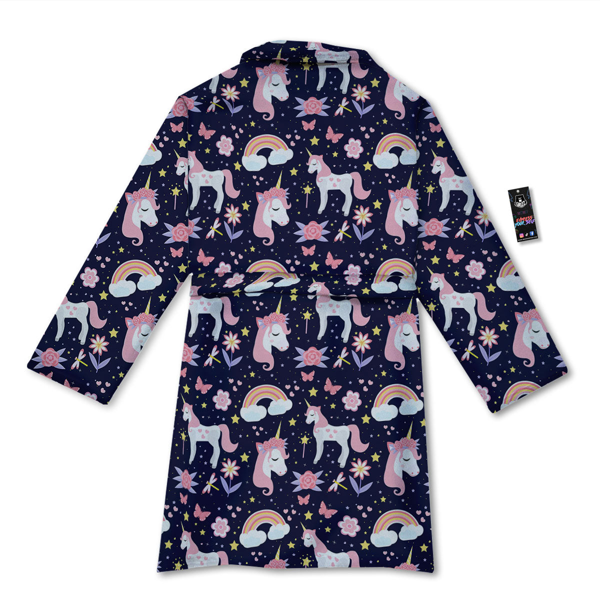 Cute Little Unicorn Print Pattern Bathrobe-grizzshop