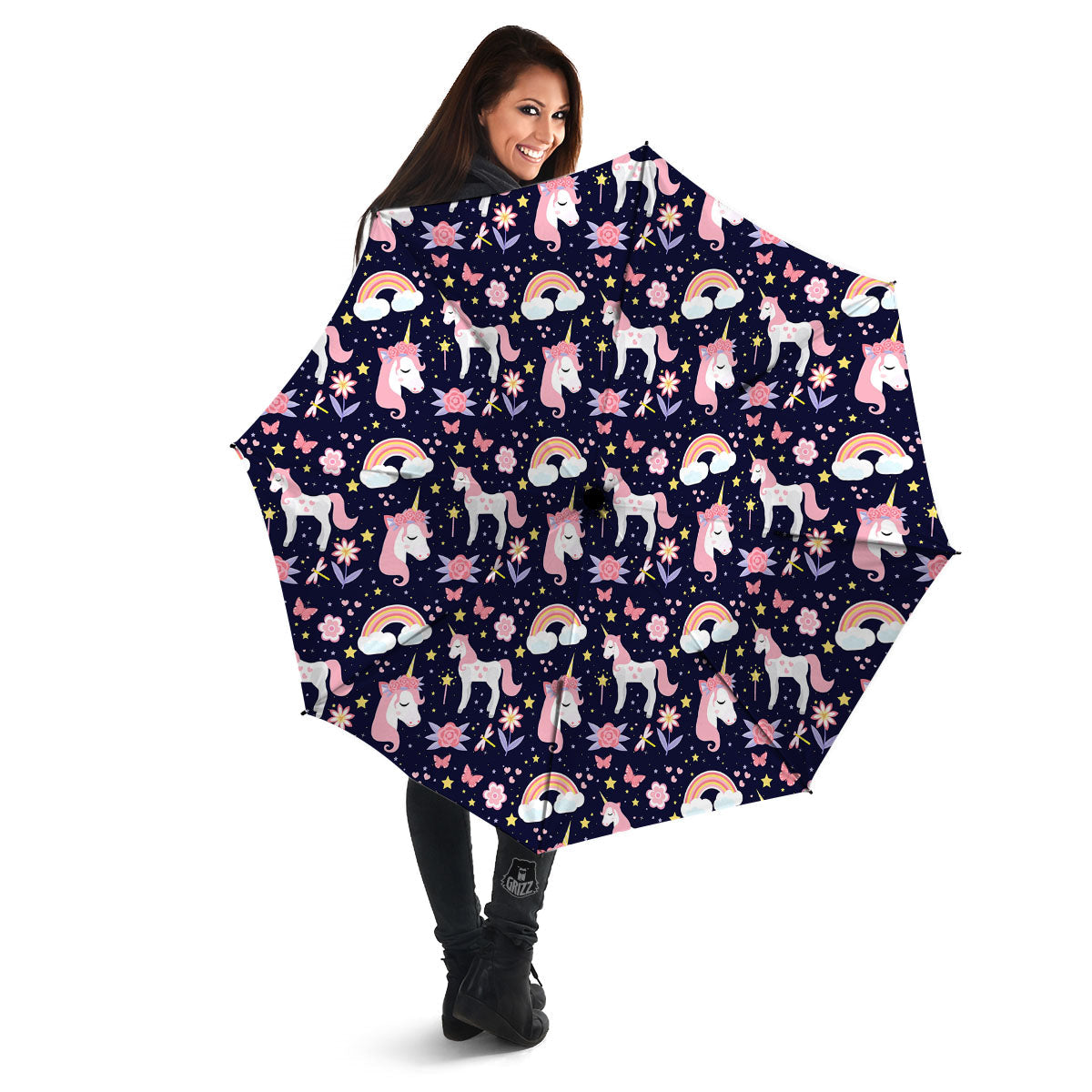 Cute Little Unicorn Print Pattern Umbrella-grizzshop