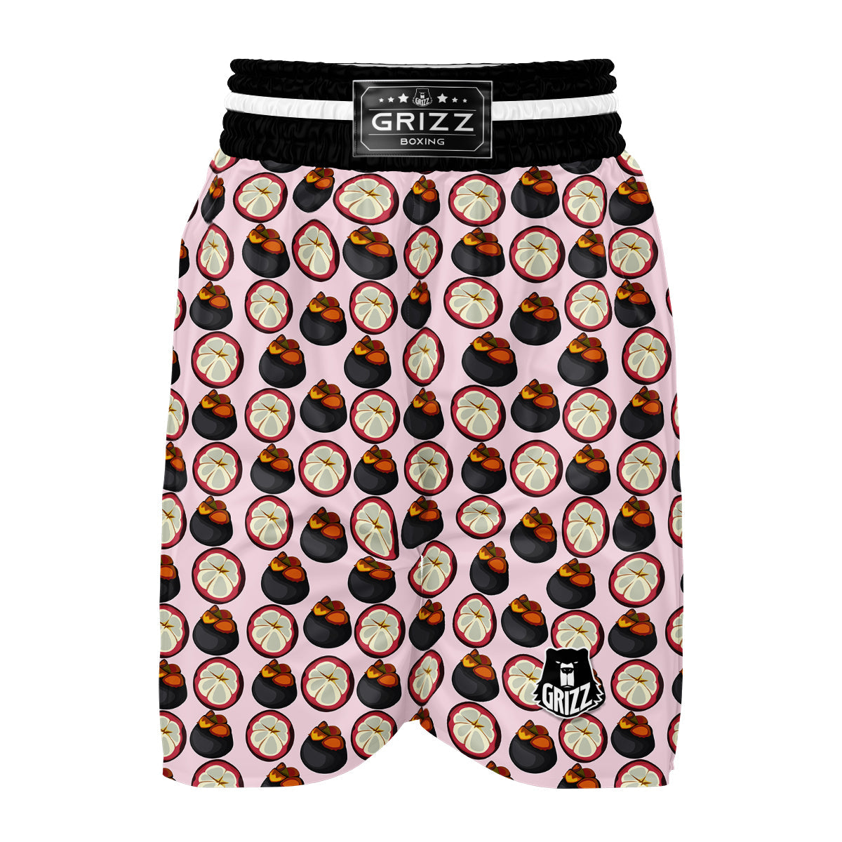 Cute Mangosteen Print Pattern Boxing Shorts-grizzshop