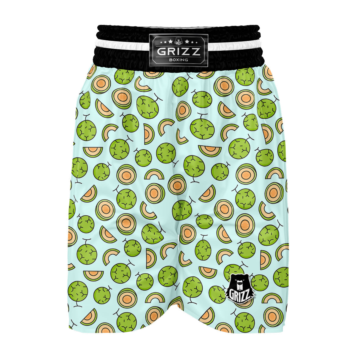 Cute Melon Print Pattern Boxing Shorts-grizzshop