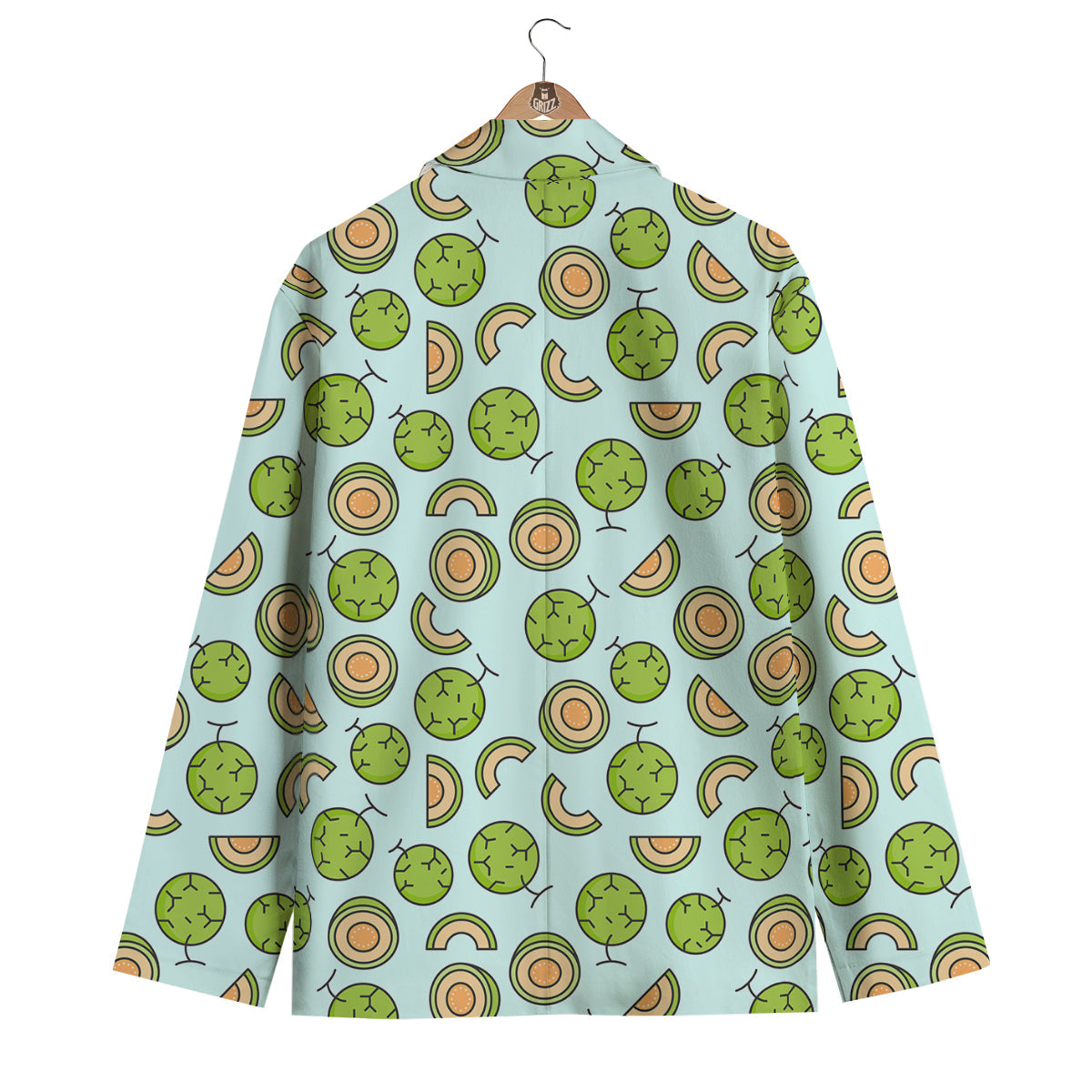 Cute Melon Print Pattern Men's Blazer-grizzshop