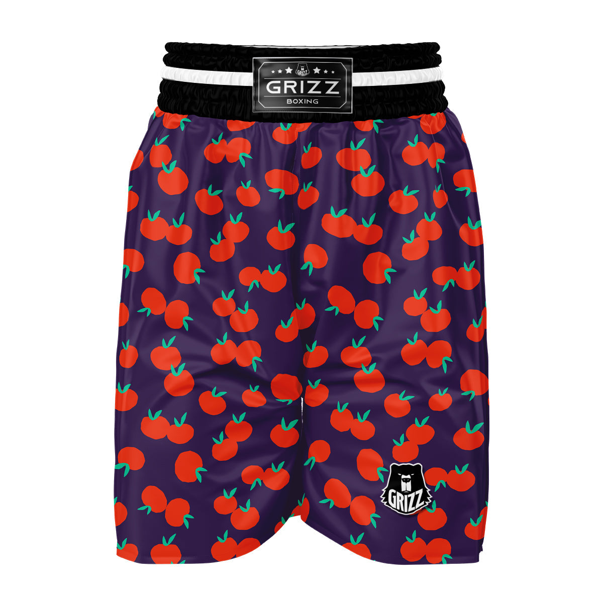 Cute Mini Red Tomato Print Pattern Boxing Shorts-grizzshop