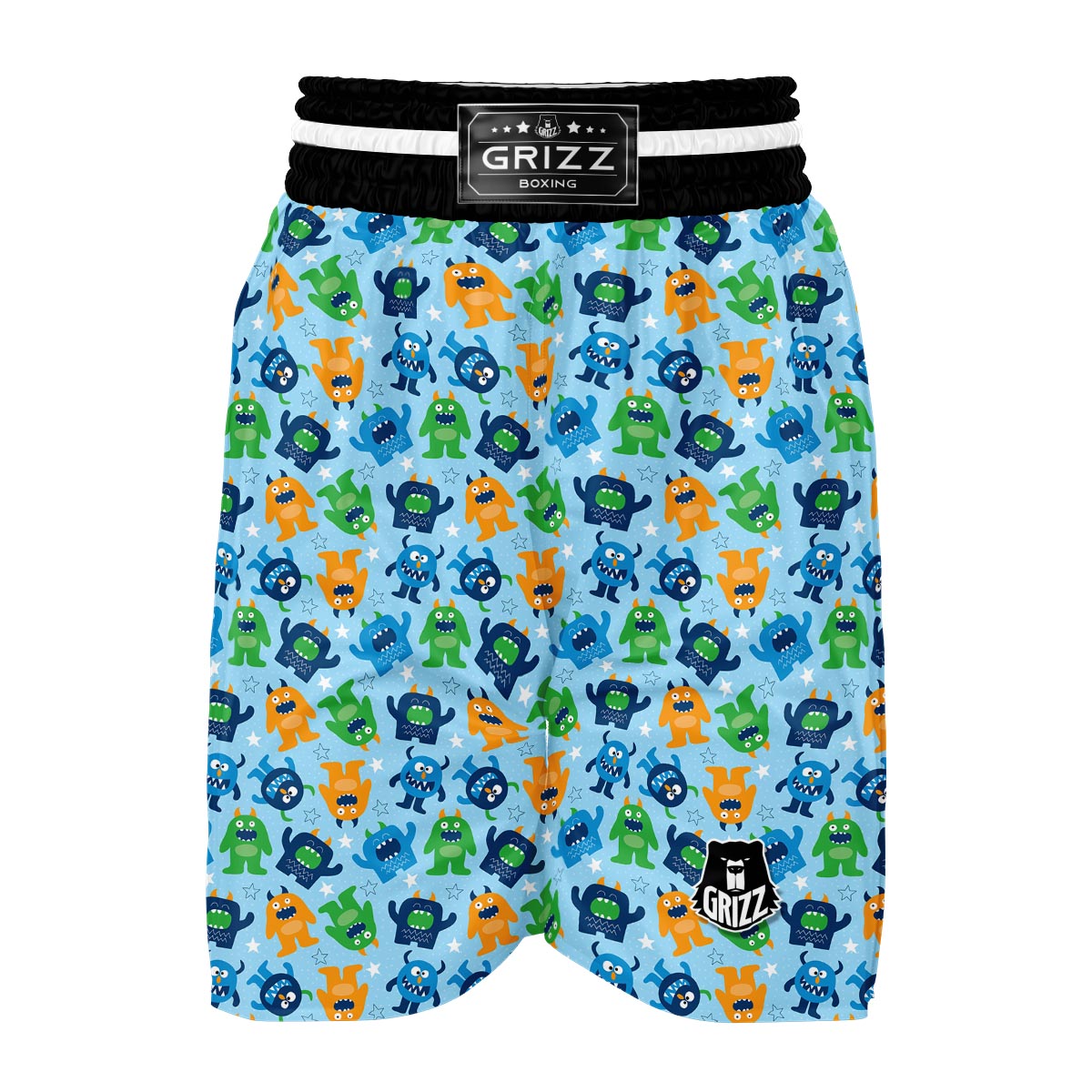Cute Monster Print Pattern Boxing Shorts-grizzshop