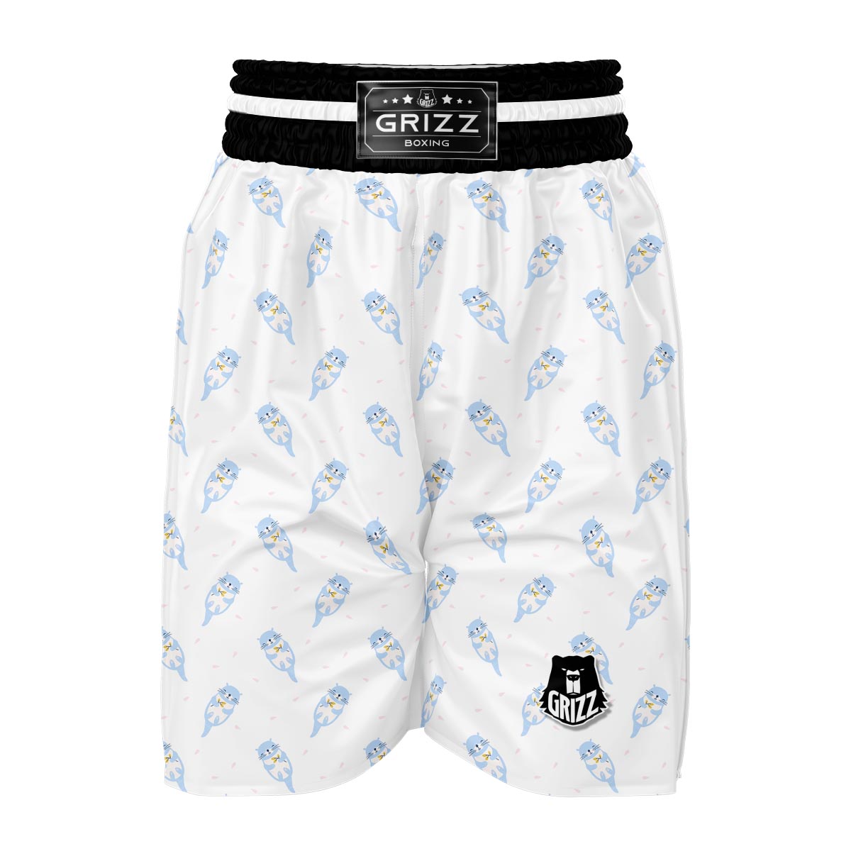 Cute Otter Pattern Print Boxing Shorts-grizzshop