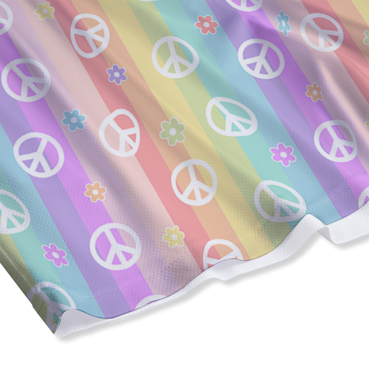 Girly Cat With Glasses Print Pattern Mesh Shorts