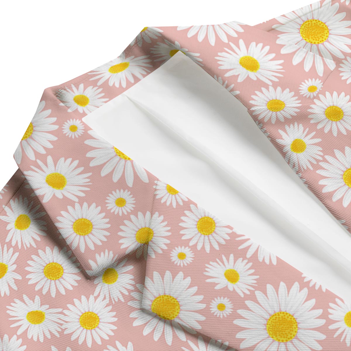 Cute Pink Daisy Pattern Print Men's Blazer-grizzshop