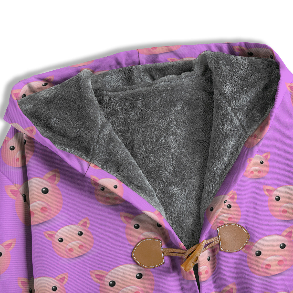 Cute Pink Pig Face Emoji Print Pattern Men's Windbreaker Jacket-grizzshop