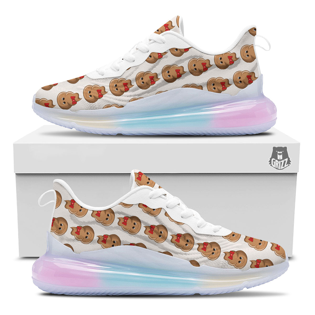 Cute Poop Print Pattern Running Sneakers-grizzshop
