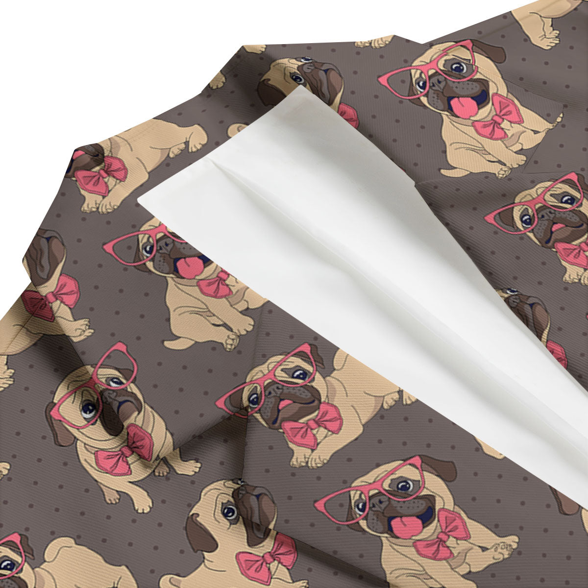 Cute Pug Print Pattern Men's Blazer-grizzshop