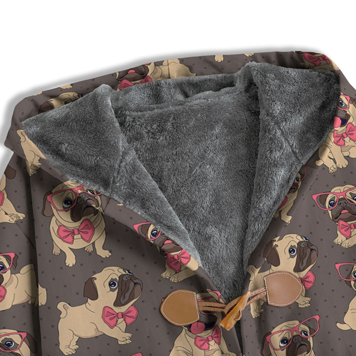 Cute Pug Print Pattern Men's Windbreaker Jacket-grizzshop
