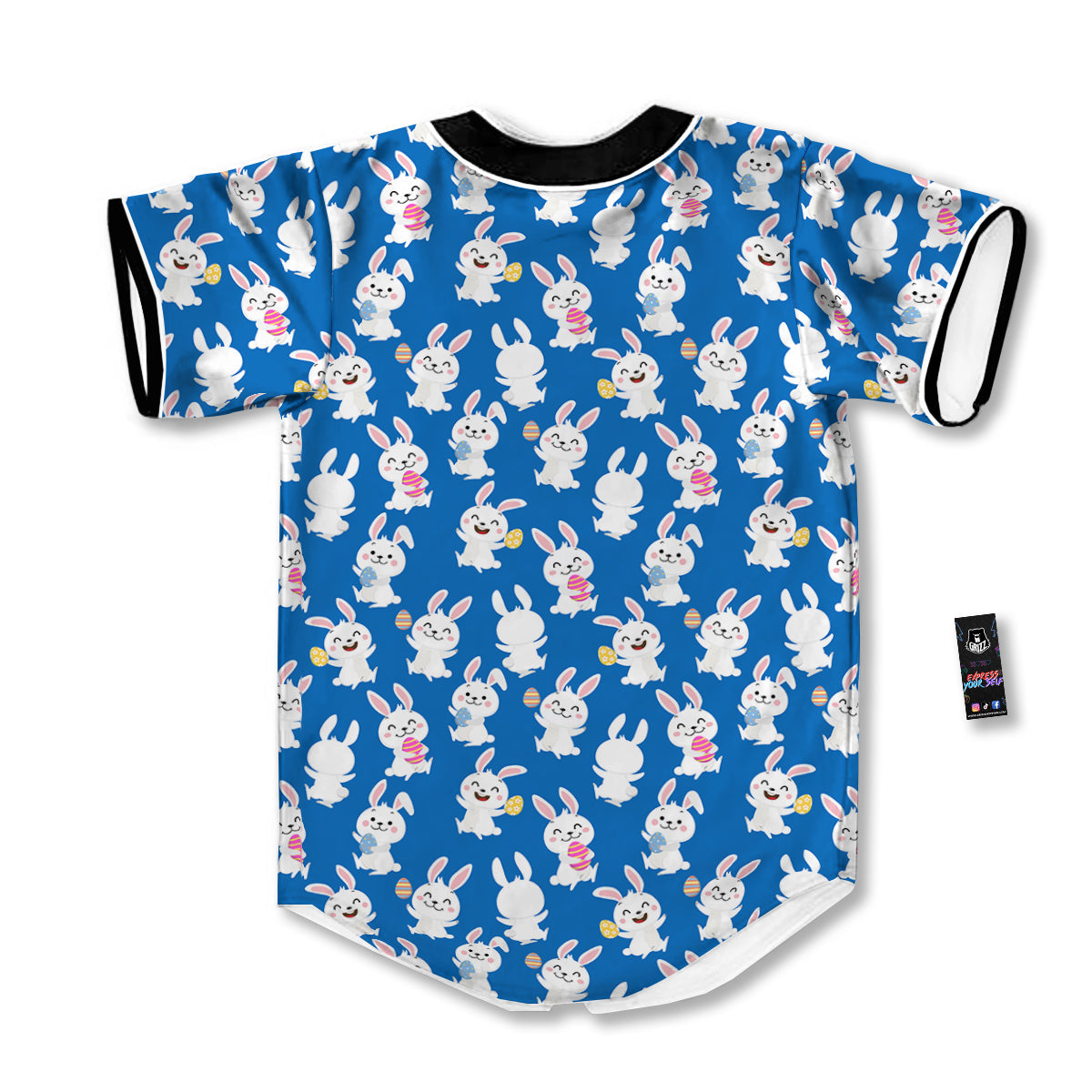 Cute Rabbit Print Pattern Baseball Jersey-grizzshop