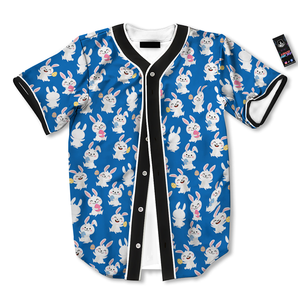 Cute Rabbit Print Pattern Baseball Jersey-grizzshop