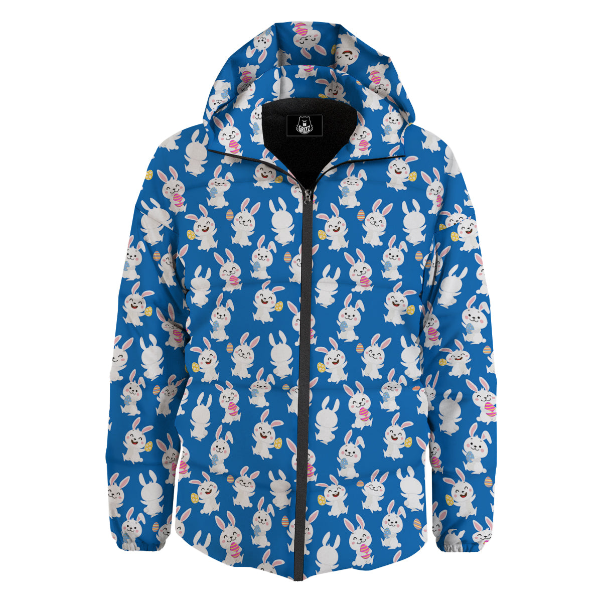 Cute Rabbit Print Pattern Down Jacket-grizzshop