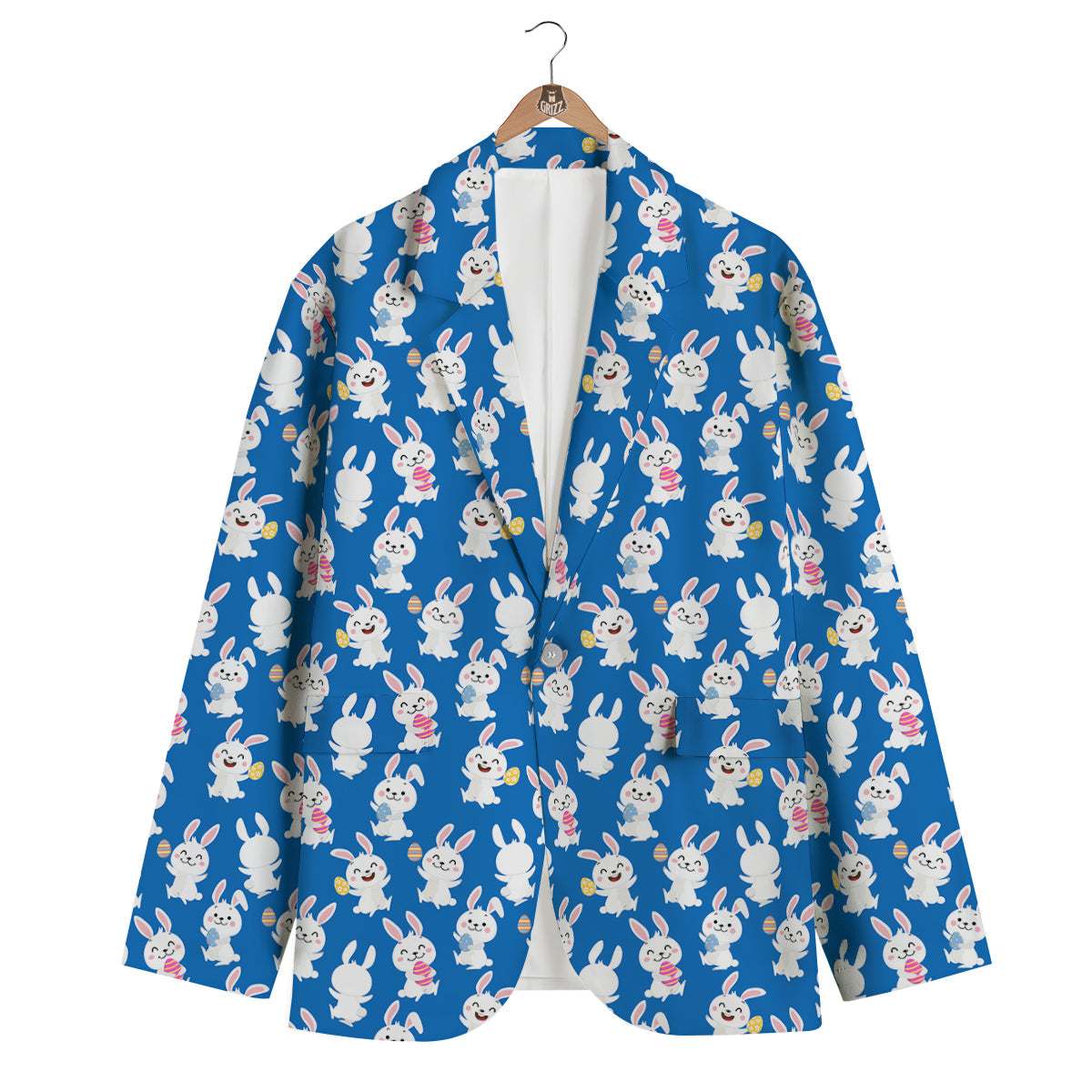Cute Rabbit Print Pattern Men's Blazer-grizzshop