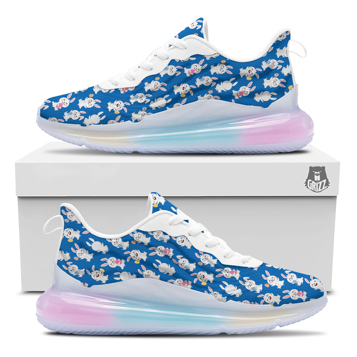 Cute Rabbit Print Pattern Running Sneakers-grizzshop