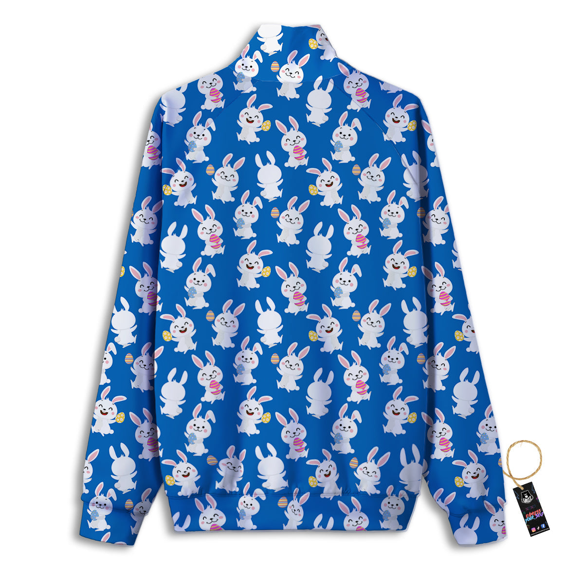 Cute Rabbit Print Pattern Track Jacket-grizzshop