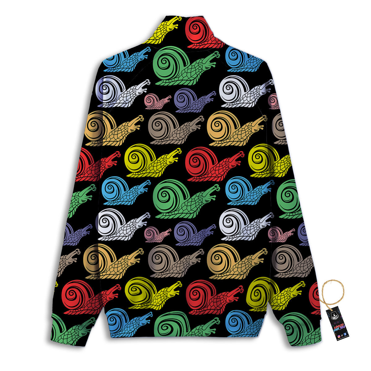 Cute Snails Colorful Print Pattern Track Jacket-grizzshop