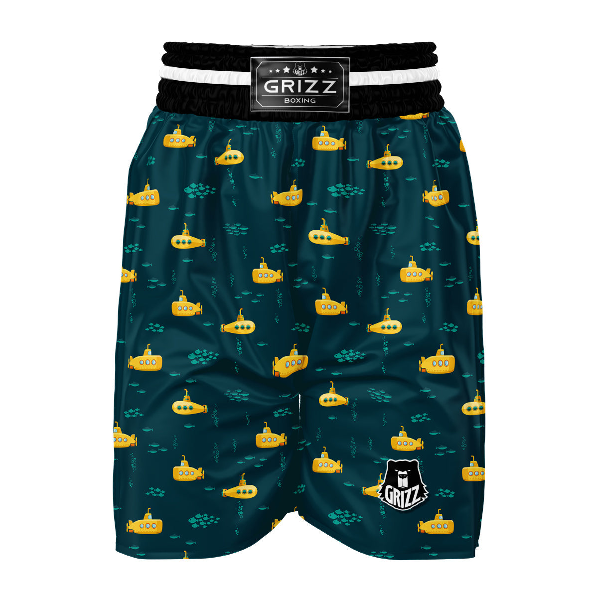 Cute Submarine Print Pattern Boxing Shorts-grizzshop