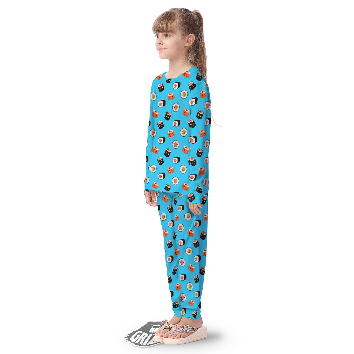 Cute Sushi Rolls Print Pattern Kid's Pajamas-grizzshop