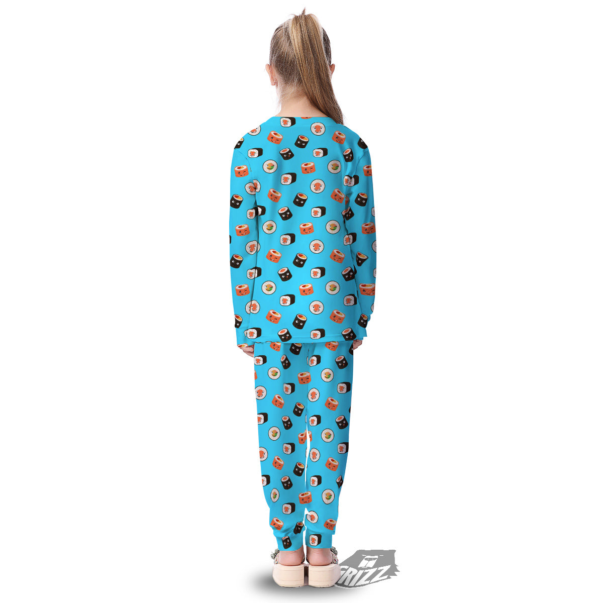 Cute Sushi Rolls Print Pattern Kid's Pajamas-grizzshop