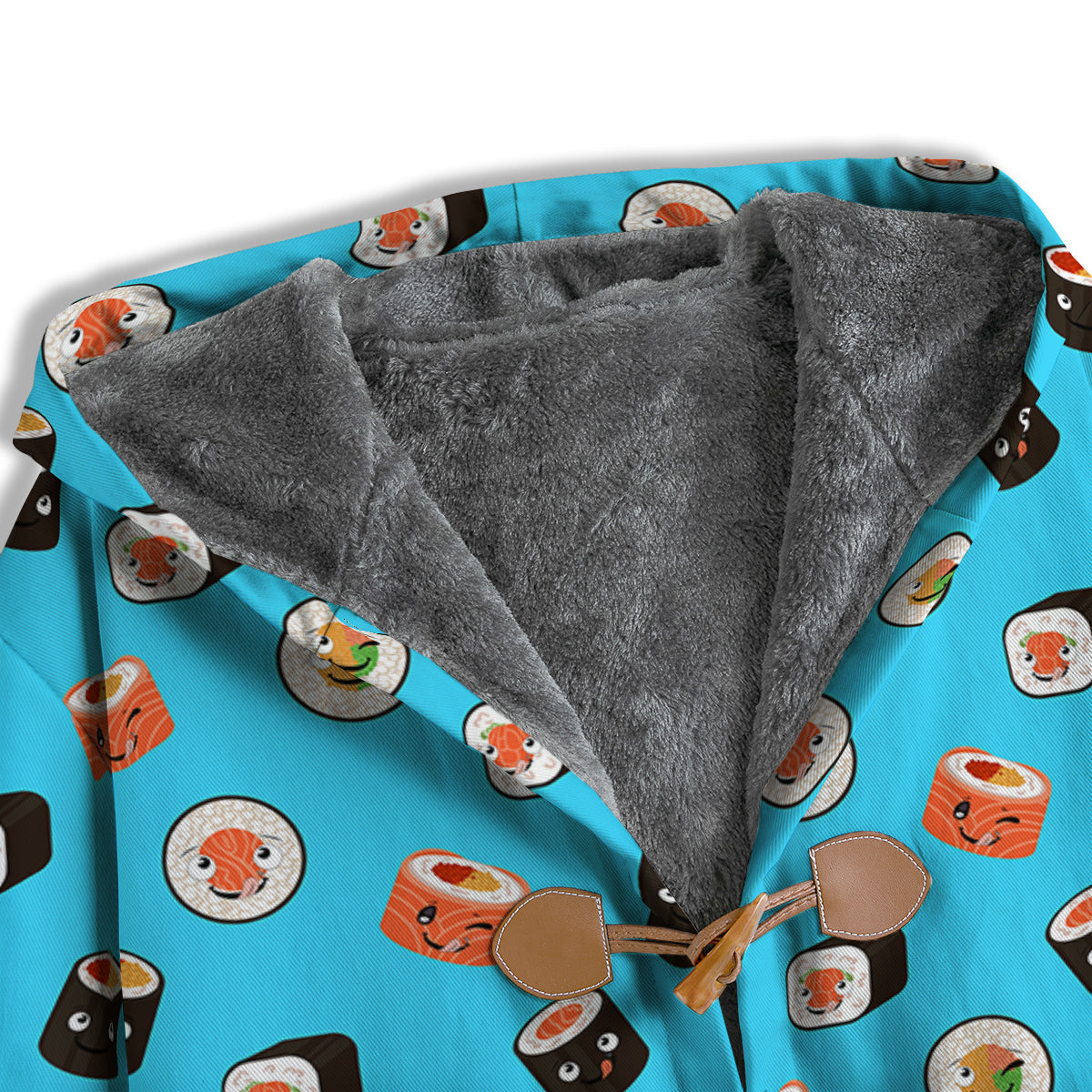 Cute Sushi Rolls Print Pattern Men's Windbreaker Jacket-grizzshop