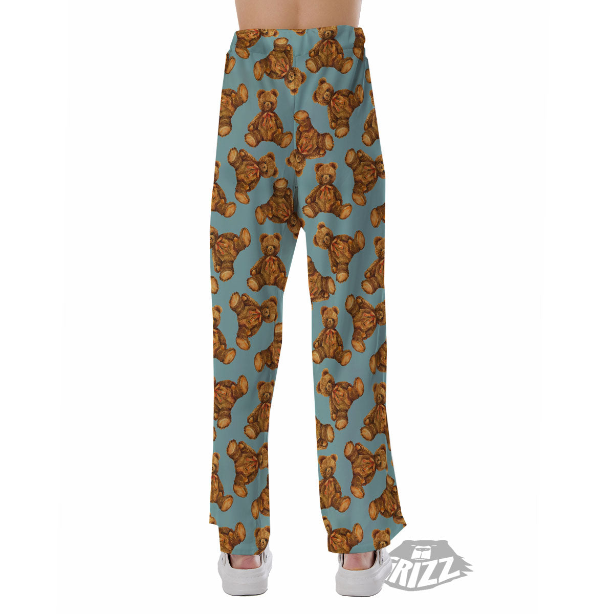 Cute Teddy Bear Print Pattern Pajama Pants-grizzshop