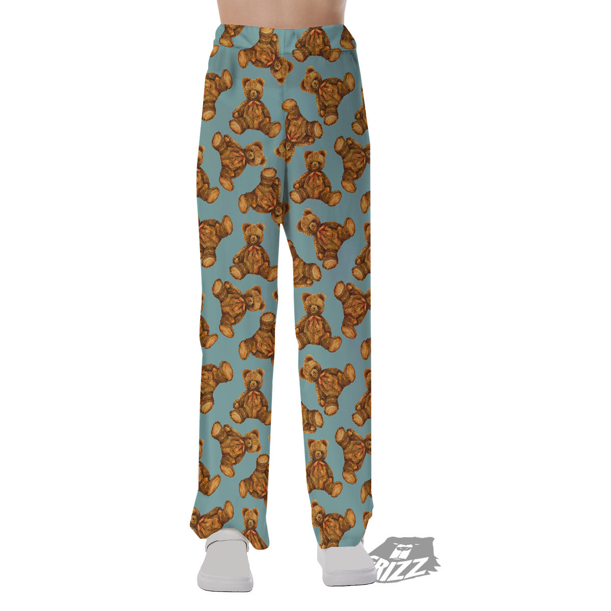 Cute Teddy Bear Print Pattern Pajama Pants-grizzshop