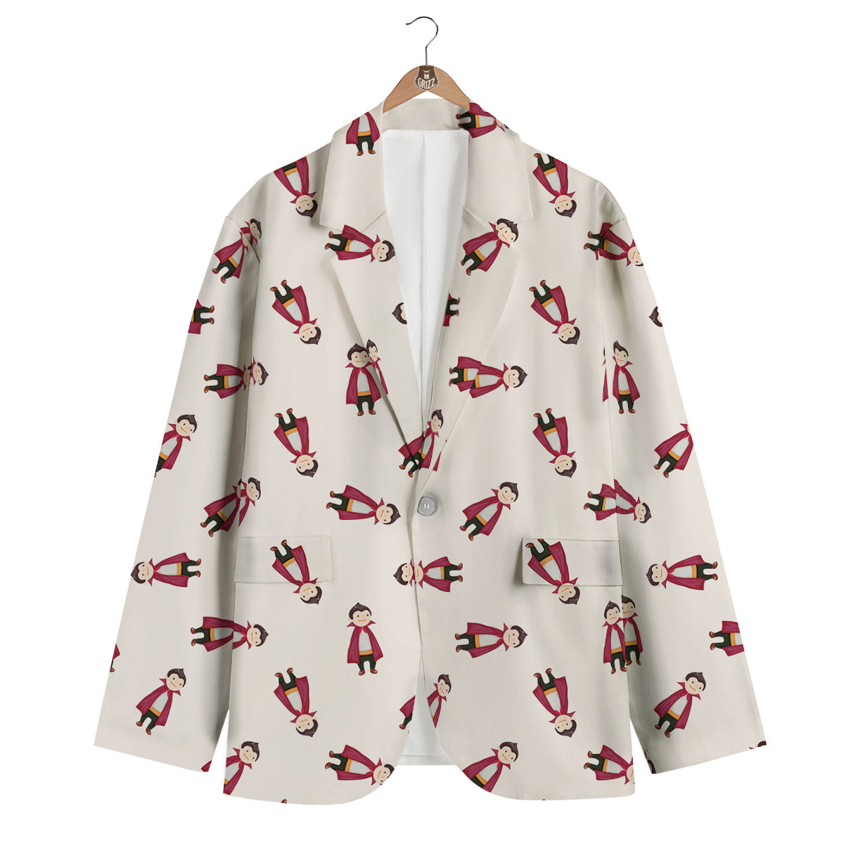 Cute Vampire Print Pattern Men's Blazer-grizzshop