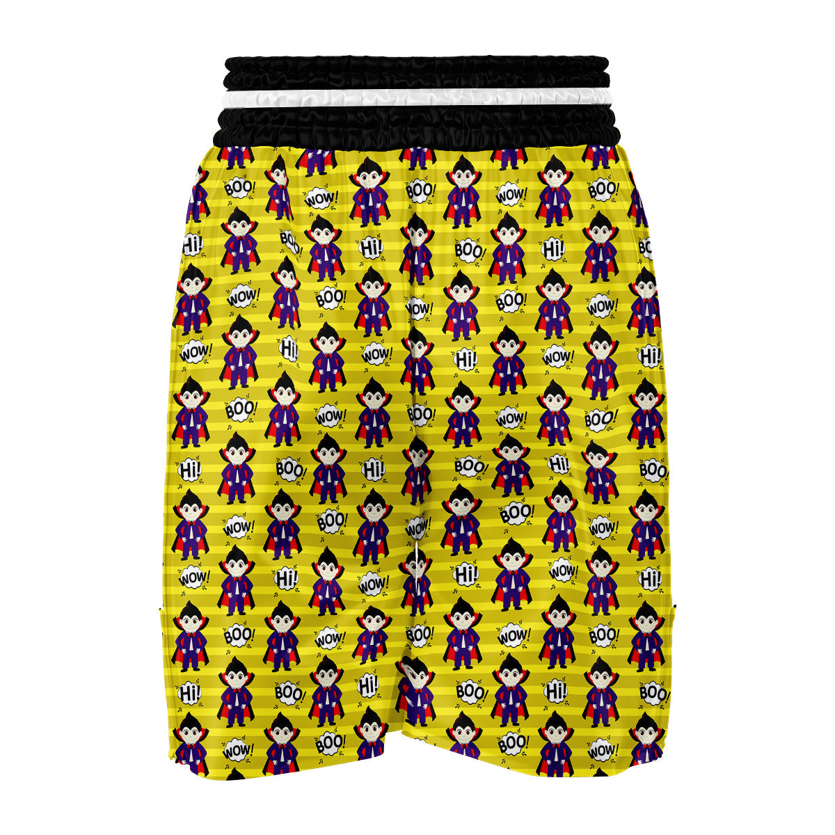 Cute Vampire Striped Print Pattern Boxing Shorts-grizzshop