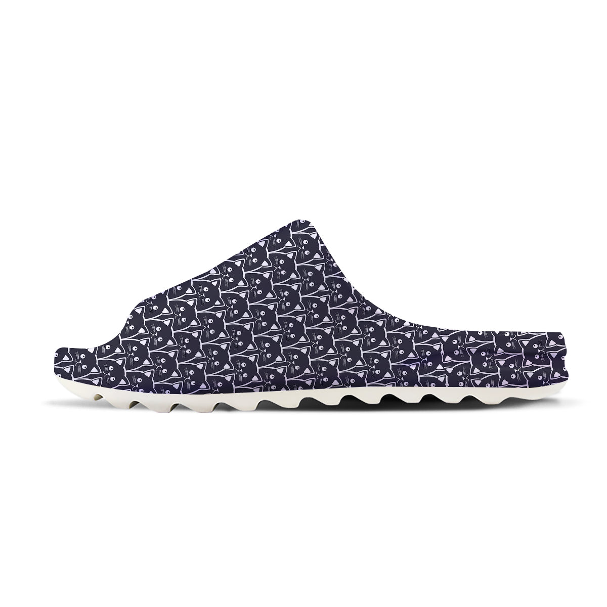 Cute Black Cat Print Pattern Sandals-grizzshop