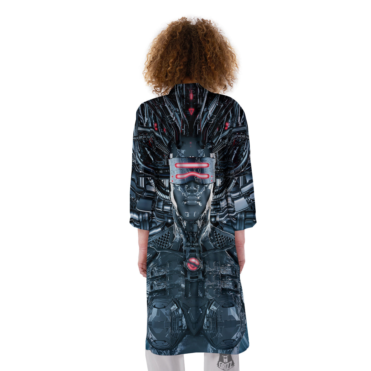 Cyborg Cyberpunk Print Kimono-grizzshop