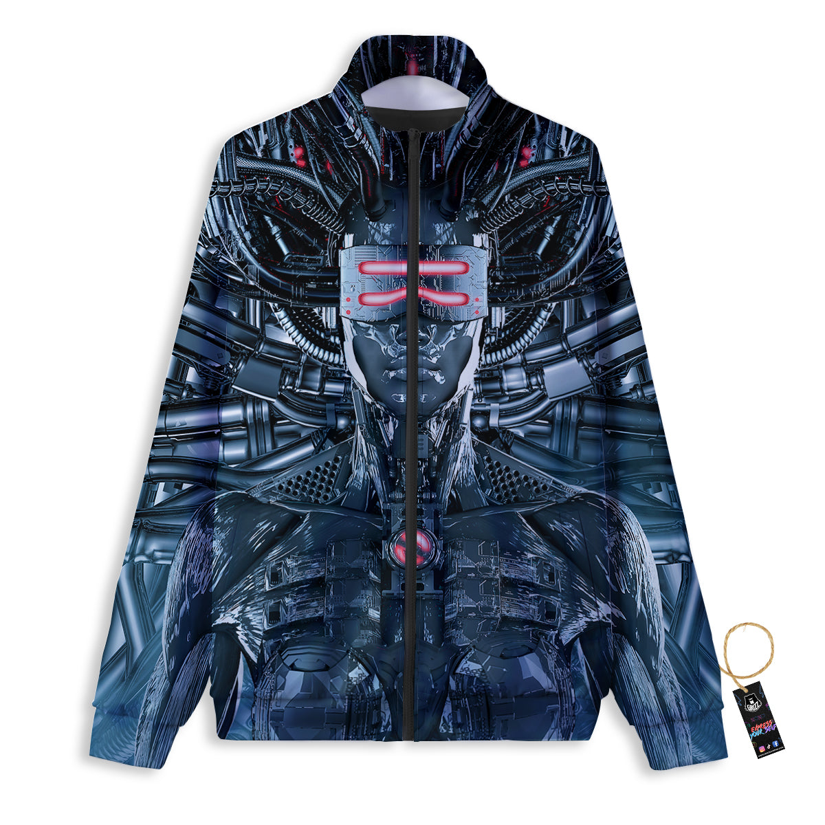 Cyborg Cyberpunk Print Track Jacket-grizzshop