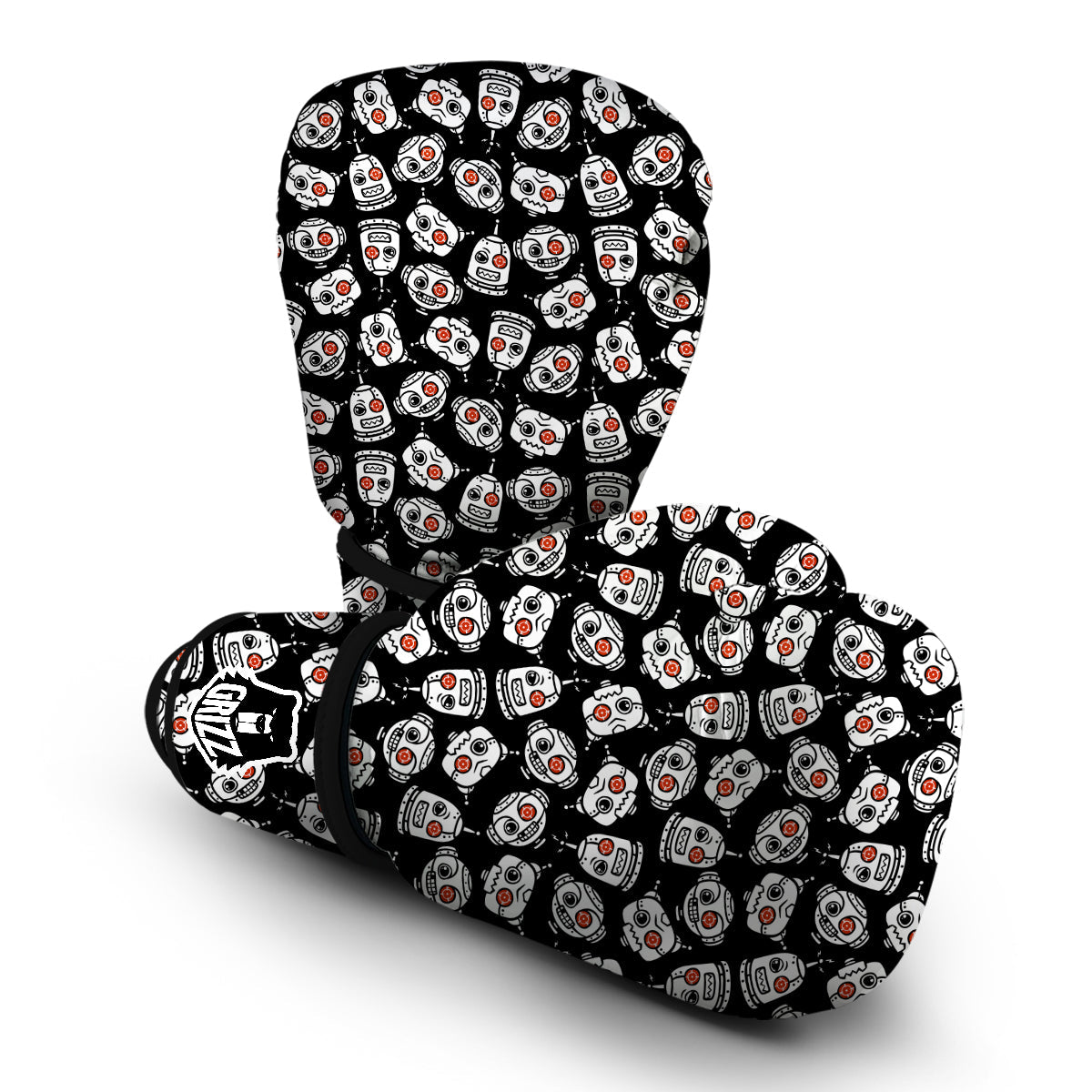 Cyborg Robot Print Pattern Boxing Gloves-grizzshop